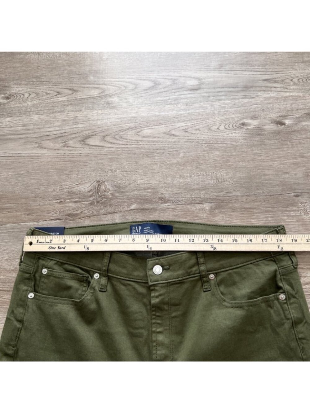 Gap High Rise Jegging Womens 20 Short Green Full Length NWT - Picture 7 of 16